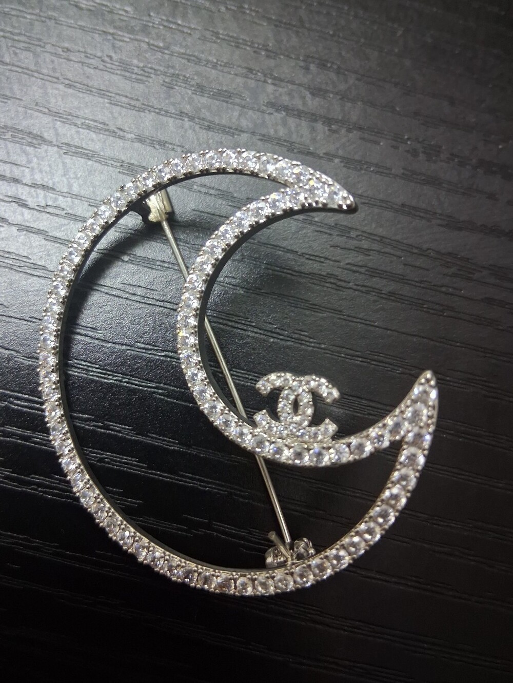 Silver Crescent Brooch - Picture 3 of 4